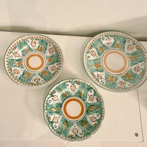Pascal L. Falcone Set of 3 Italian Ceramic Plates